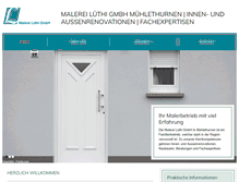 Tablet Screenshot of malerei-luethi.ch
